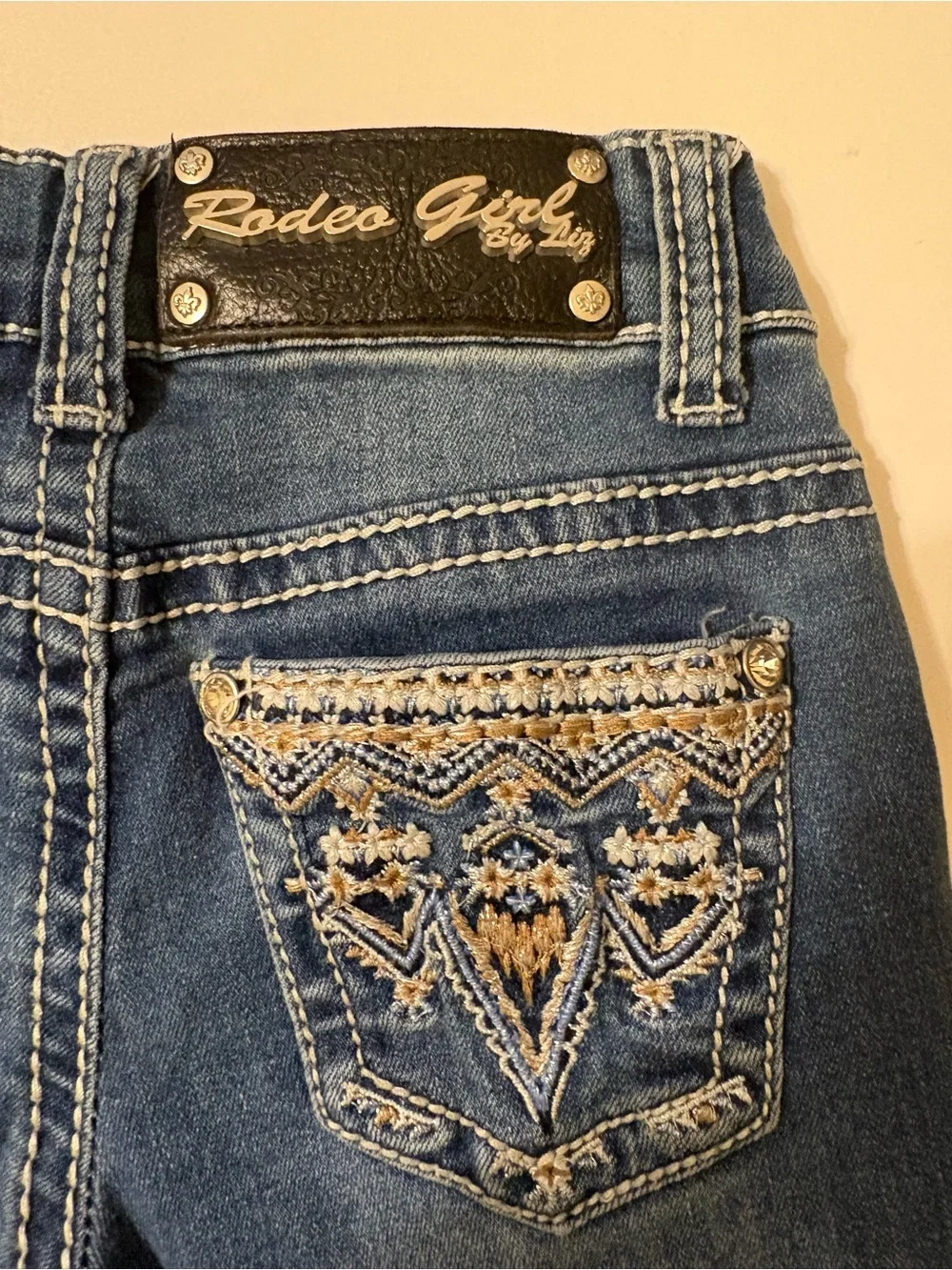 Girls' Rodeo Girl Blue Straight-Leg Jeans